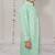 Sea green embroidered georgette kurta set