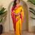 Yellow art silk  woven saree