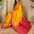 Yellow art silk  woven saree