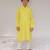 Yellow embroidered georgette kurta set
