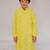 Yellow embroidered georgette kurta set