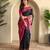 Black art silk  woven saree