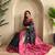 Black art silk  woven saree