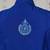 Royal blue embroidered pure chanderi kurta jacket set