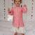 Pink embroidered pure chanderi sharara set