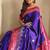 Magenta art silk  woven saree