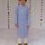 Purple embroidered georgette kurta set