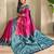 Pink art silk  woven saree