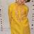 Yellow embroidered pure silk kurta set