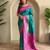 Teal art silk  woven saree
