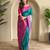 Teal art silk  woven saree