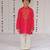 Pink embroidered pure silk kurta set