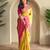Yellow art silk  woven saree
