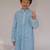Blue embroidered georgette kurta set