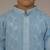 Blue embroidered georgette kurta set