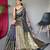 Black art silk  woven saree