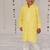 Yellow embroidered georgette kurta set