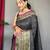 Black art silk  woven saree