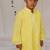 Yellow embroidered georgette kurta set