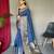 Blue art silk  woven saree