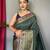 Green art silk  woven saree