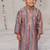 Multicolor embroidered tissue kurta set