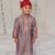 Multicolor embroidered tissue kurta set