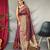 Maroon art silk  woven saree