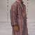 Multicolor embroidered tissue kurta set