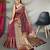 Maroon art silk  woven saree