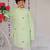Mint Green embroidered tissue kurta set