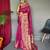 Pink art silk  woven saree
