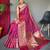 Pink art silk  woven saree