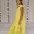 Yellow embroidered georgette sharara set