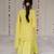 Yellow embroidered georgette sharara set