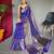 Purple art silk  woven saree
