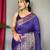 Purple art silk  woven saree