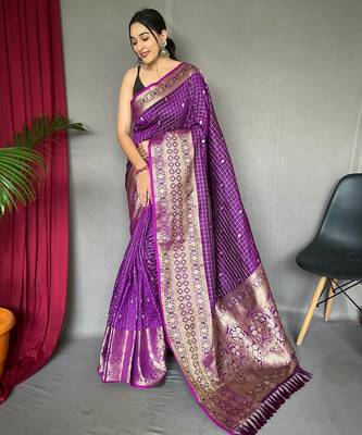 Wine art silk  woven saree 1