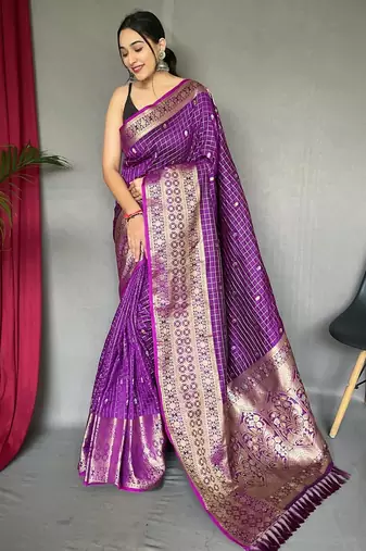 Wine art silk  woven saree