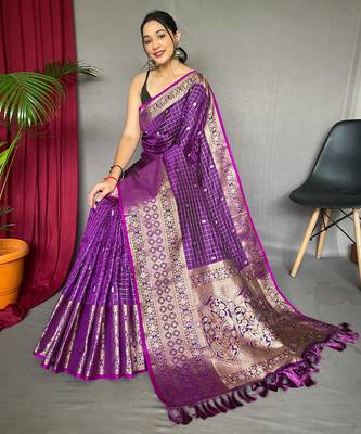 Wine art silk  woven saree 2
