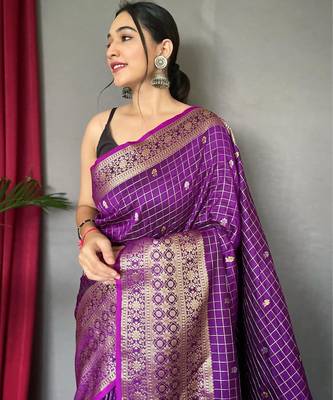Wine art silk  woven saree 3