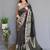 Black art silk  woven saree