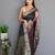 Black art silk  woven saree