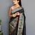 Black art silk  woven saree