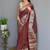 Maroon art silk  woven saree