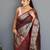 Maroon art silk  woven saree