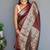 Maroon art silk  woven saree