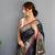 Navy blue art silk  woven saree