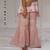 Blush Pink embroidered pure chanderi sharara set