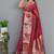 Pink art silk  woven saree